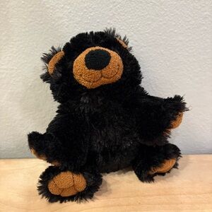 Unipak 8" Black Soft Fluffy Mini Plush Stuffed Animal Baby Nursery Toy Bear